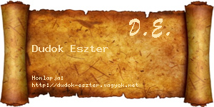 Dudok Eszter névjegykártya
